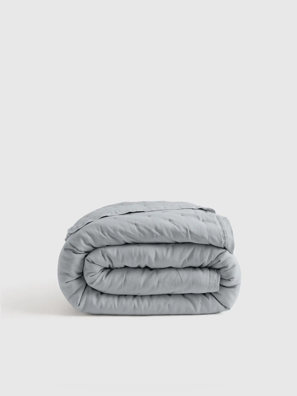 New Quince European Linen Dream Quilt King/CalKing MSRP $184 - Mist No Shams
